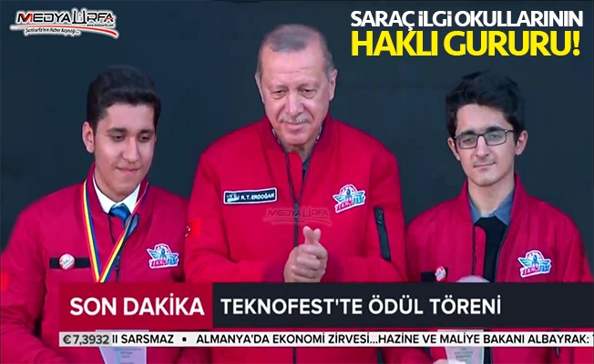 Cumhurbaşkanı Erdoğan, Urfalı öğrenciye plaket verdi!