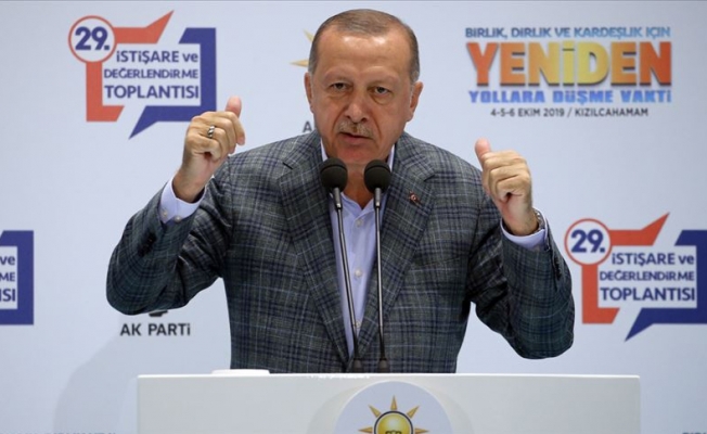 Erdoğan, AK Parti'nin kampında konuştu