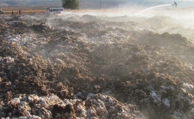 Gaziantep'te 90 ton pamuk kül oldu