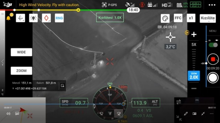 Gece Görüşlü Drone İle Kaçak Elektrik Tespiti Yapılıyor