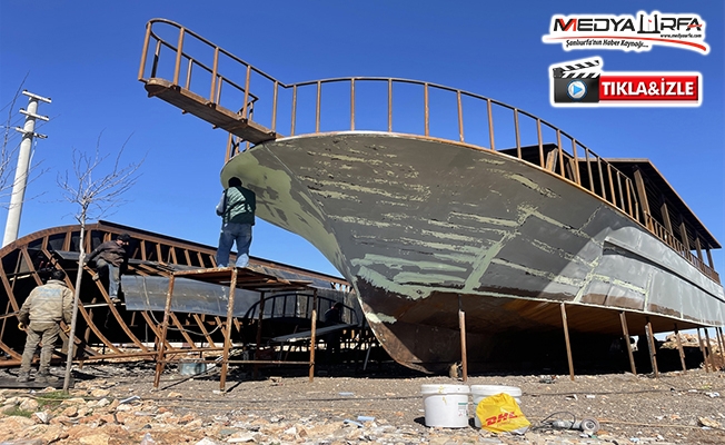 'Sahil Kenti" Halfeti'de tekne üretiliyor