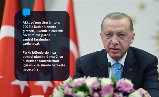 Erdoğan: Türkiye nükleer güç sahibi ülkeler ligine yükselmiştir