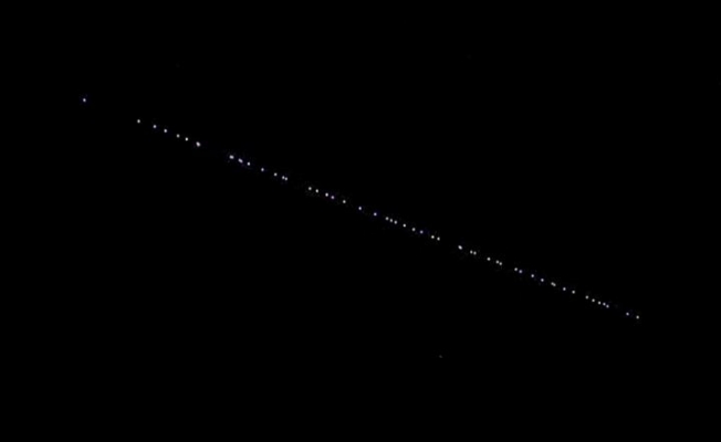 Starlink uydularının geçişi Şanlıurfa semalarında gözlendi