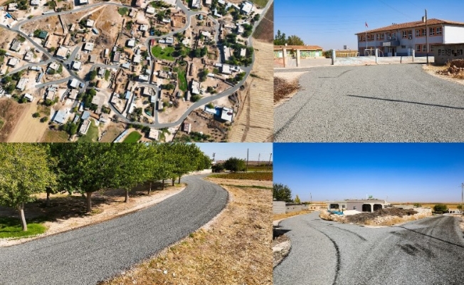 Harran Belediyesi kırsalda asfalt çalışmalarını sürdürüyor
